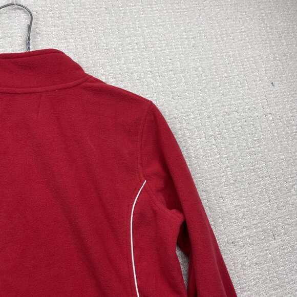 VTG Montreal Canadiens Polar Fleece Full Zip Jacket Wom M Red Ilanco NHL Hockey - Picture 15 of 15